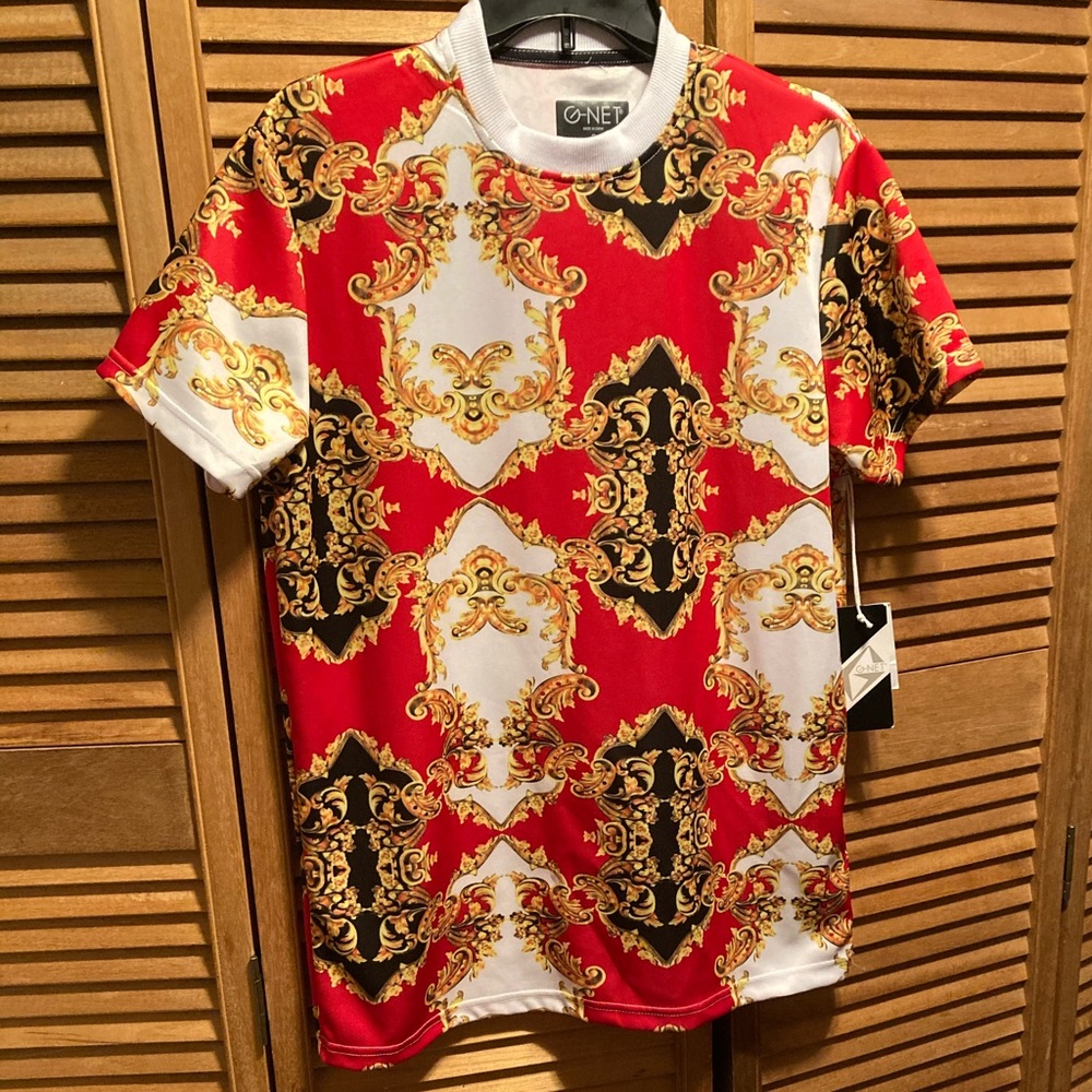 G-Net Red, Black, Gold and White Shirt